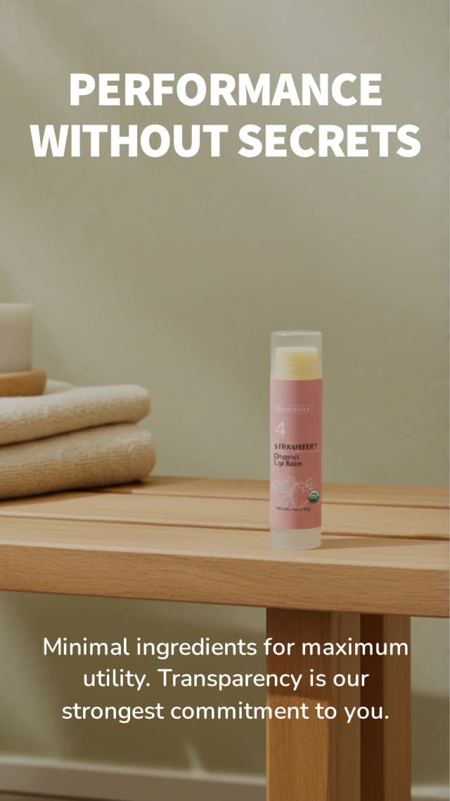 Numbrrrz strawberry lip balm — no secrets, full transparency