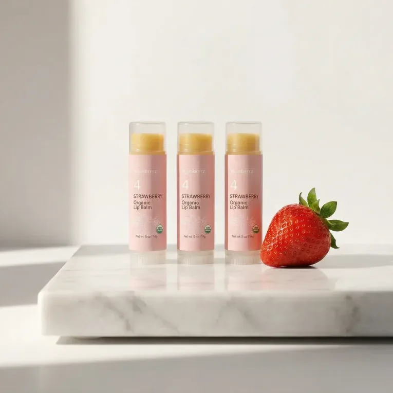 Numbrrrz Strawberry 3-Count Lip Balm