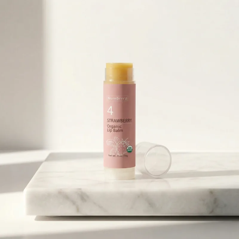 Numbrrrz Strawberry Lip Balm — Single Tube